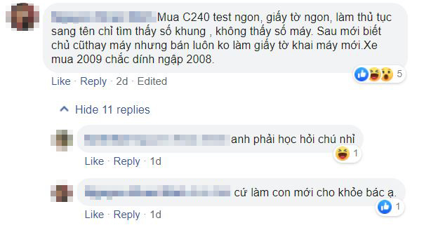  Người d&ugrave;ng chia sẻ về chiếc C240 bị thay m&aacute;y v&agrave; nghi ngờ về việc xe gặp thủy k&iacute;ch v&agrave;o năm 2008