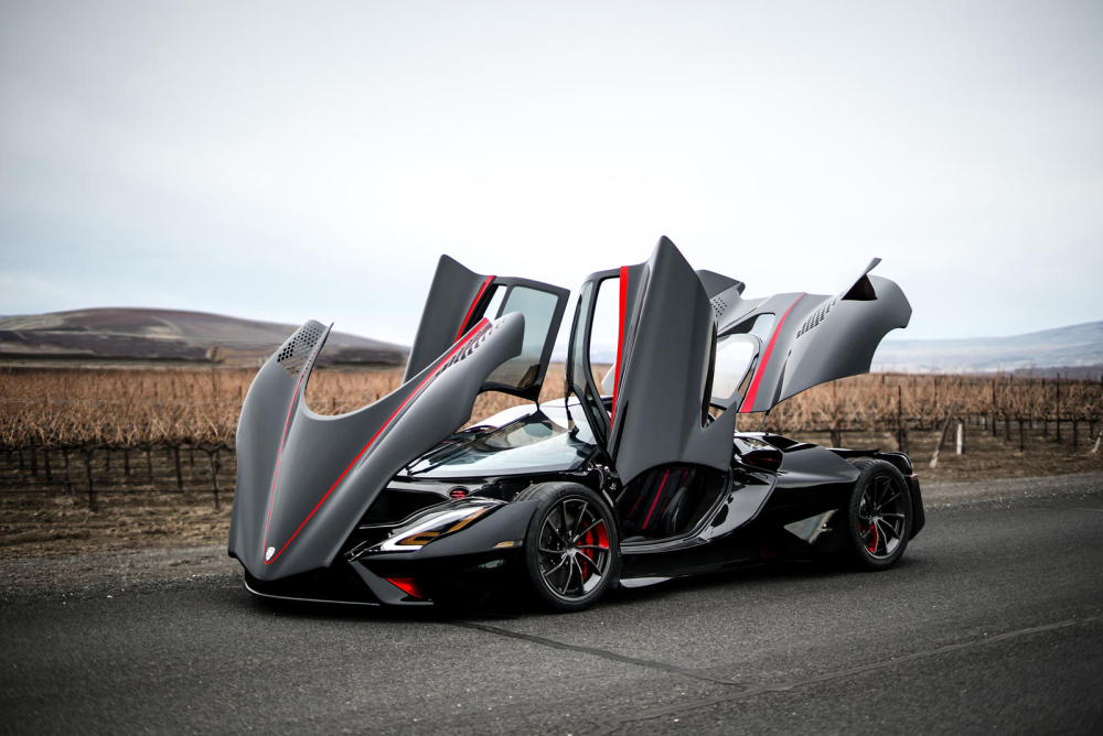 Diện mạo của hypercar&nbsp;SSC Tuatara 2020 khi mở mọi thứ