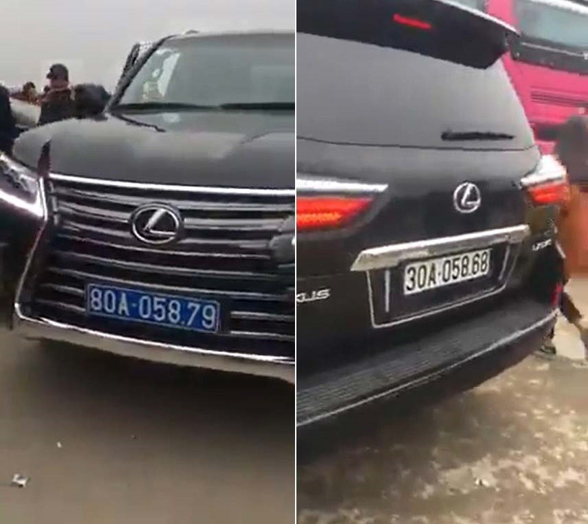 Biển trắng của chiếc Lexus LX570 là giả trong khi biển xanh được cấp cho 1 đơn vị Biển trắng của chiếc Lexus LX570 là giả trong khi biển xanh được cấp cho 1 đơn vị