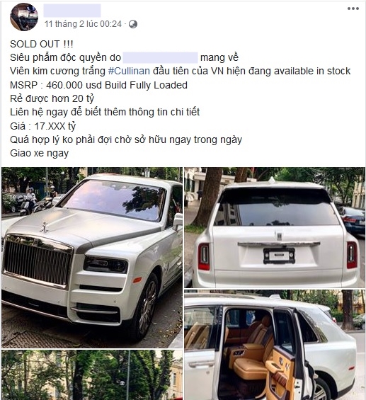 Thông tin bán xe Rolls-Royce Cullinan Thông tin bán xe Rolls-Royce Cullinan