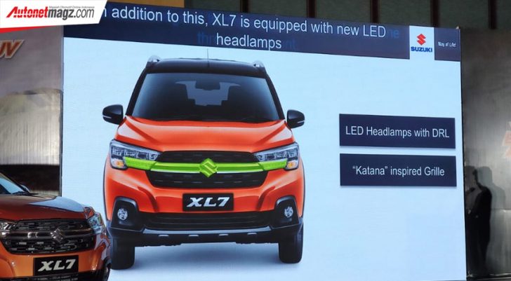 Nan mạ crôm trên lưới tản nhiệt của Suzuki XL7 2020 lấy cảm hứng thiết kế từ kiếm Nhật Bản