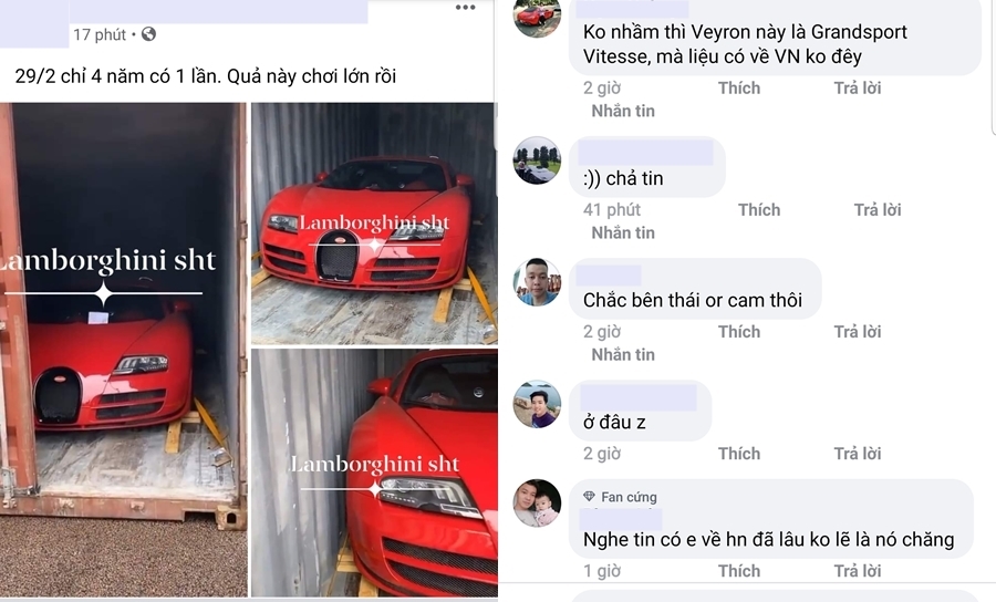 Hình ảnh cũng như thông tin về việc chiếc Bugatti Veyron màu đỏ khui công tại Việt Nam Hình ảnh cũng như thông tin về việc chiếc Bugatti Veyron màu đỏ khui công tại Việt Nam