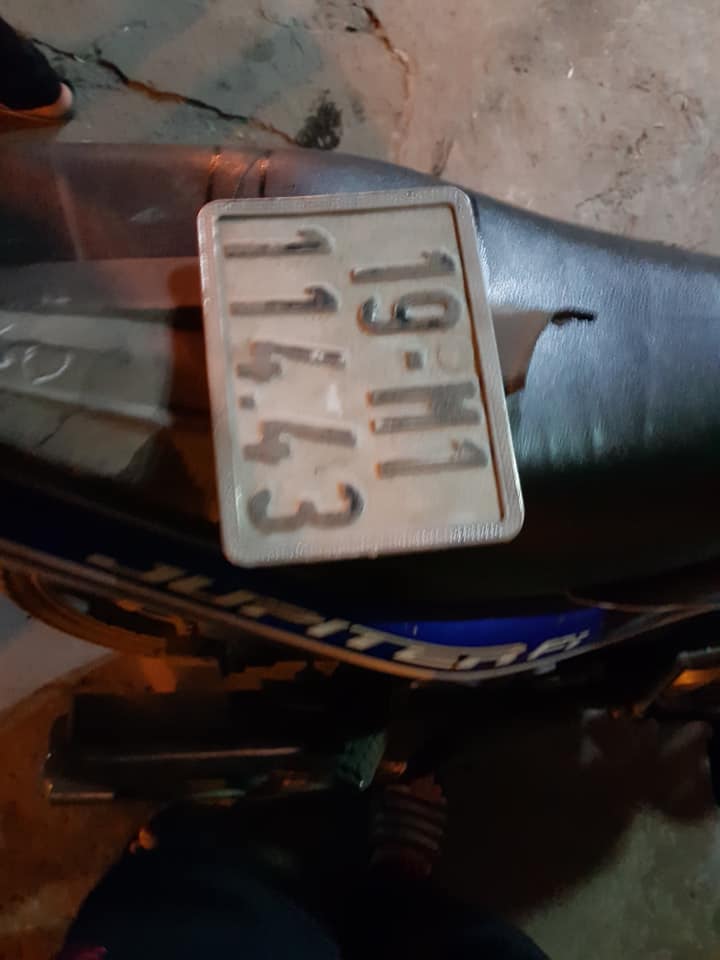 Chiếc Yamaha Exciter rơi cả biển số