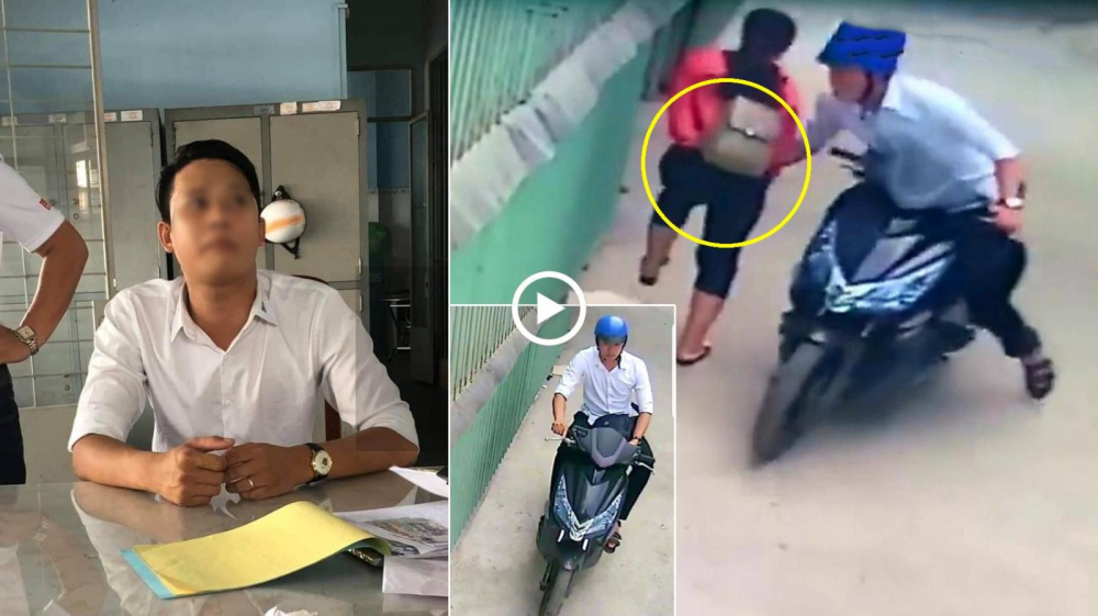 Đối tượng K tại cơ quan công an