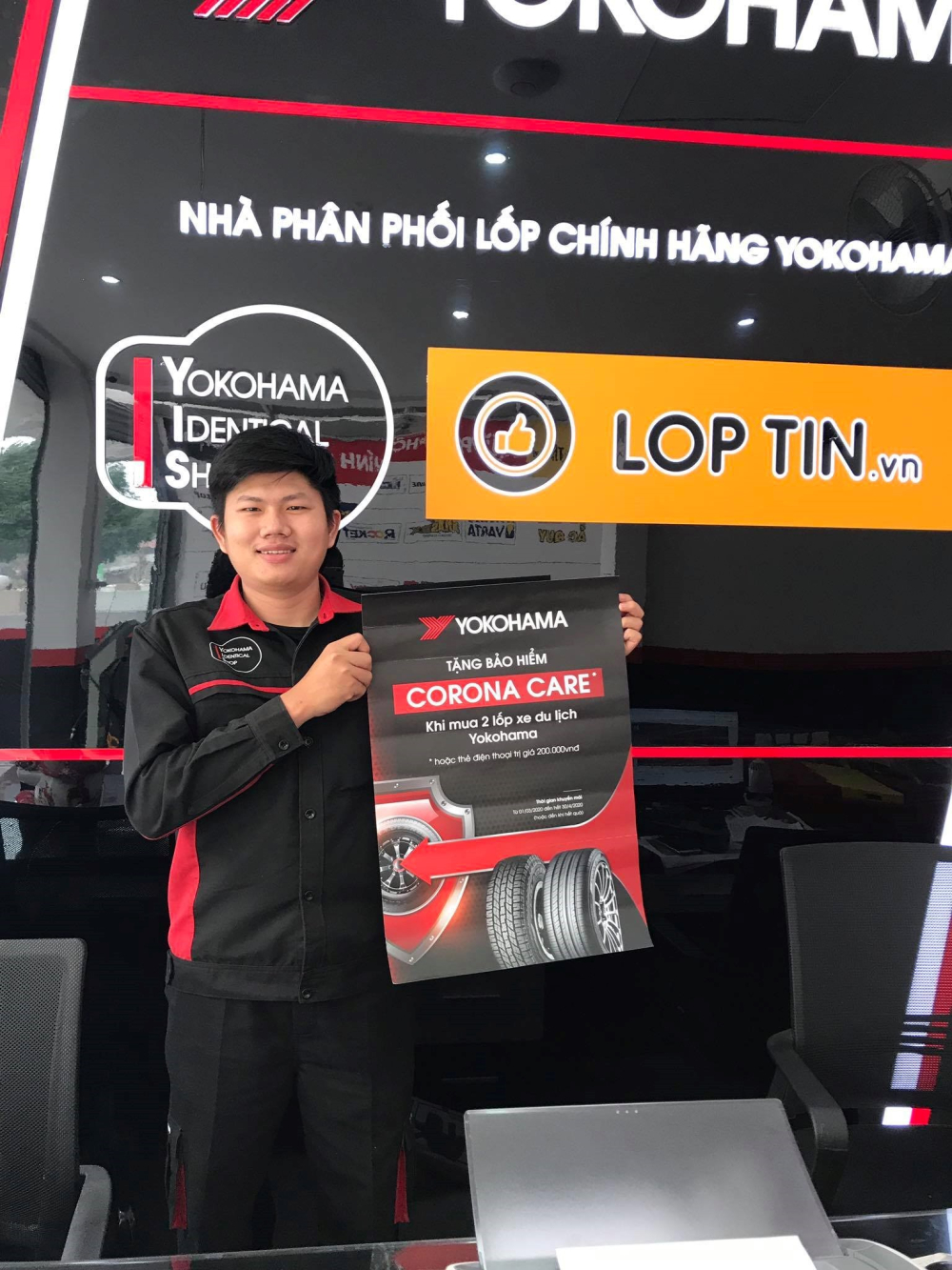 G&oacute;i bảo hiểm cực kỳ t&acirc;m l&yacute; v&agrave; hết l&ograve;ng của cửa h&agrave;ng Lốp T&iacute;n giữa m&ugrave;a đại dịch Covid-19