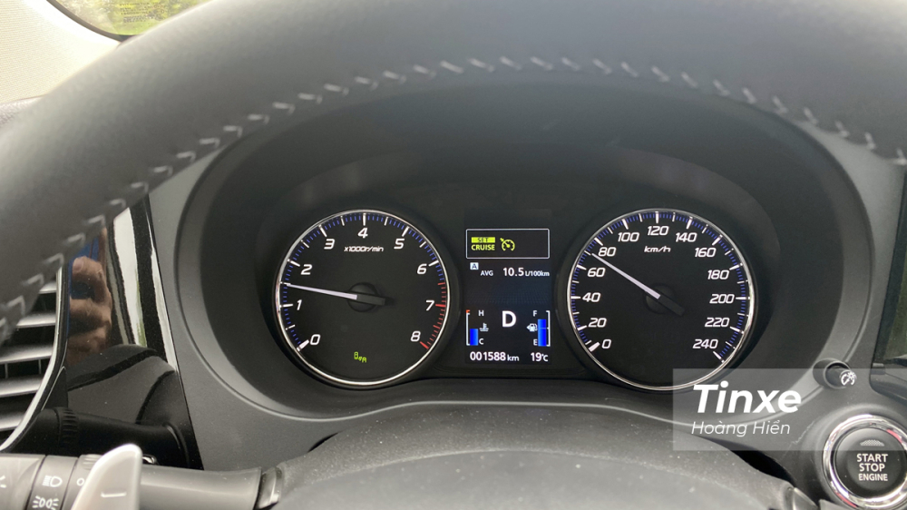 Mitsubishi Outlander 2020 tiêu thụ 10,5 lít/100km đường hỗn hợp trong tình trạng đi phố nhiều hơn đường trường.