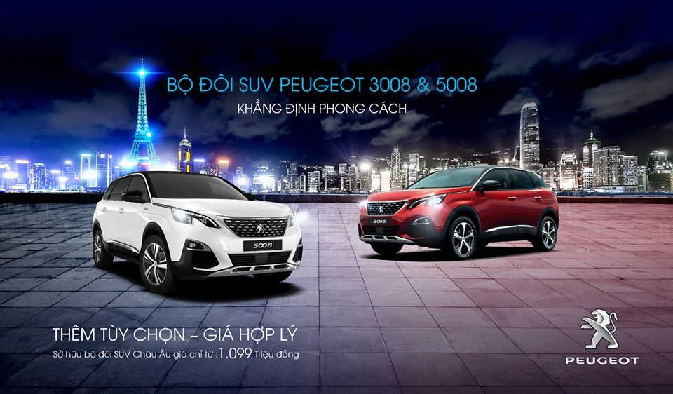 2 phiên bản tiêu chuẩn của bộ đôi Peugeot 3008 và 5008 đã có mặt ở đại lý