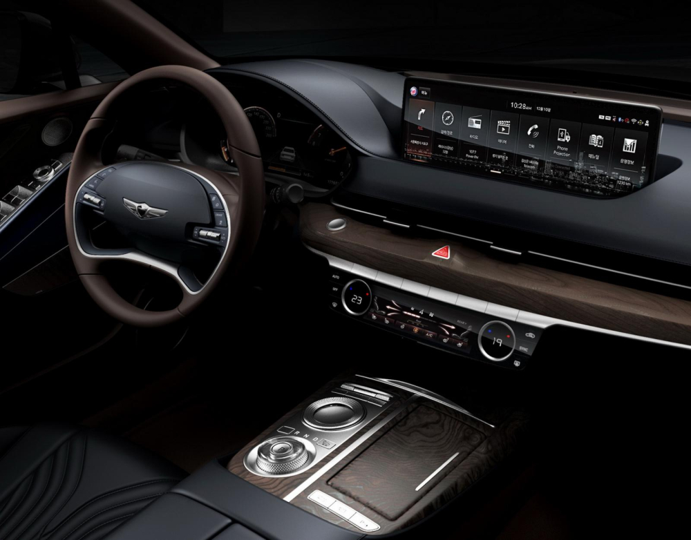 Nội thất của Genesis G80 2021 được thiết kế với cảm hứng từ kiến trúc truyền thống của Hàn Quốc