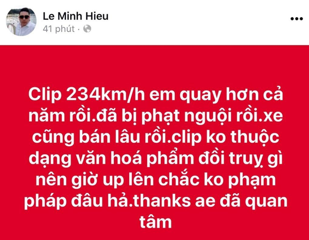 Tài xế Hiếu khẳng định đoạn video đã được quay hơn 1 năm và đã bị xử phạt rồi