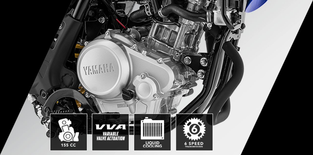 Yamaha WR155 sở hữu động cơ làm mát nước với 6 cấp số