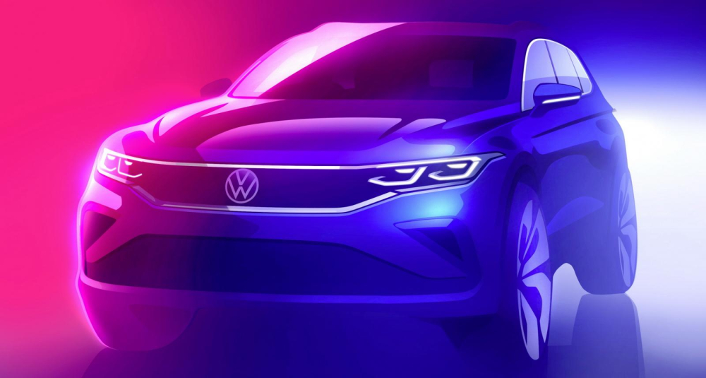 H&igrave;nh ảnh ph&aacute;c họa ch&iacute;nh thức của Volkswagen Tiguan 2021