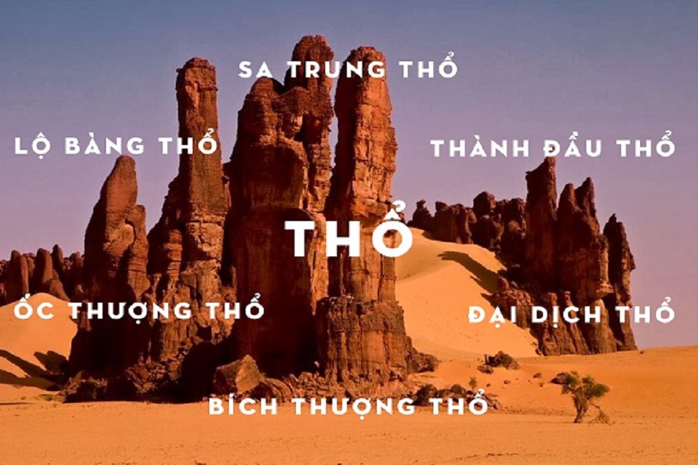Mệnh Thổ chia ra th&agrave;nh 6 loại nạp &acirc;m, tượng trưng cho 6 dạng đất