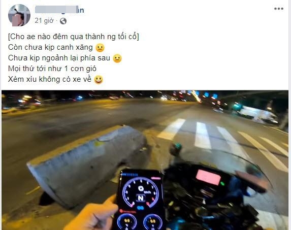 Dòng chia sẻ trên mạng xã hội cùng đoạn video clip của nam thanh niên chạy trốn CSGT