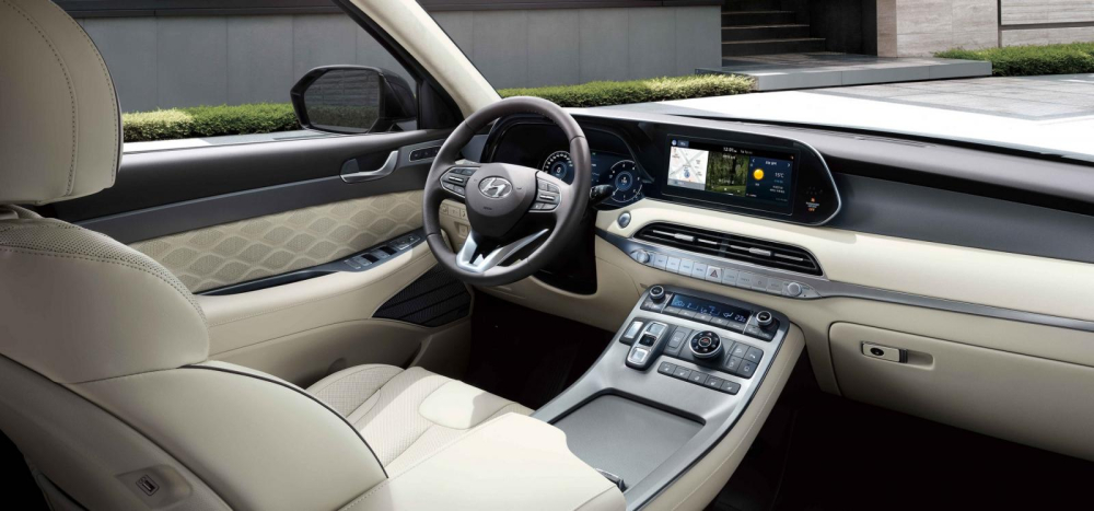 Hyundai Palisade Calligraphy 2020 có bảng đồng hồ kỹ thuật số sau vô lăng