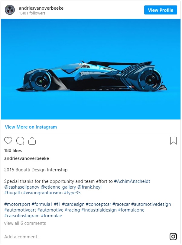 Andries van Overbeeke có chia sẻ mẫu thiết kế lên Instagram và cho biết dự án này đã được thực hiện trong năm 2015
