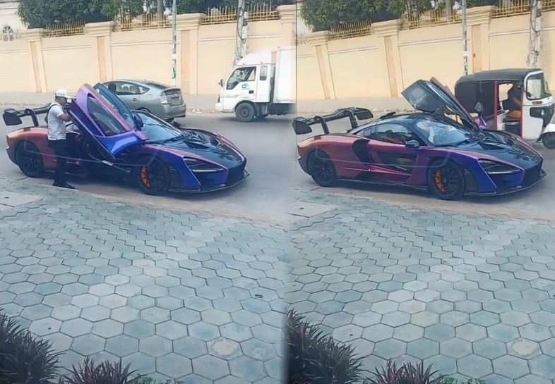 Si&ecirc;u xe McLaren Senna của doanh nh&acirc;n quận 12 tr&ecirc;n đường phố Campuchia