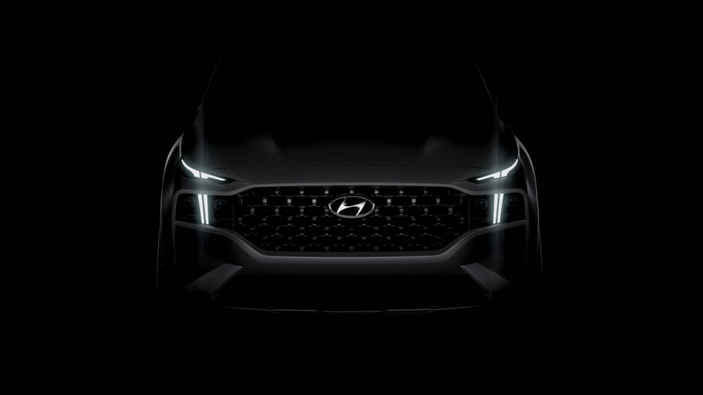 Hình ảnh hé lộ thiết kế đầu xe của Hyundai Santa Fe 2021 bản tiêu chuẩn Hình ảnh hé lộ thiết kế đầu xe của Hyundai Santa Fe 2021 bản tiêu chuẩn