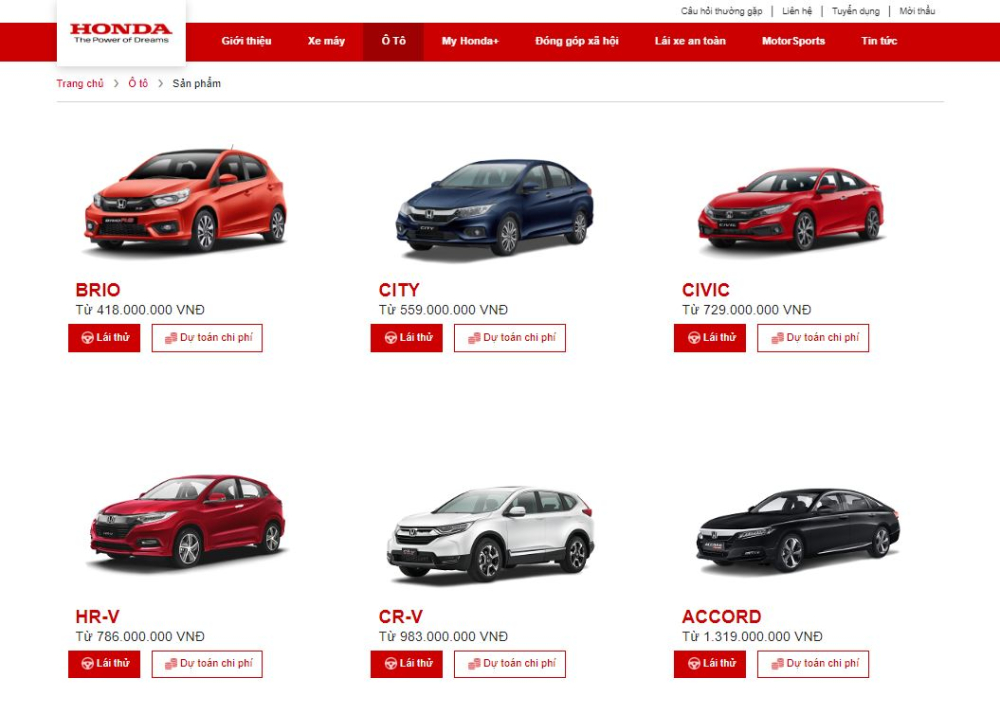 Danh mục sản phẩm của Honda Việt Nam giờ đây đã không còn cái tên Honda Jazz