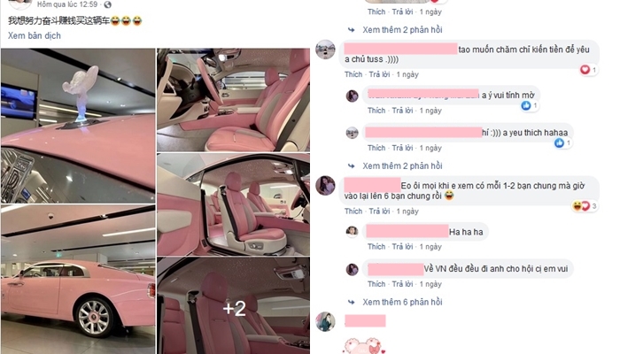 Th&ocirc;ng tin về chiếc Rolls-Royce Wraith m&agrave;u hồng được cộng đồng mạng Việt Nam quan t&acirc;m