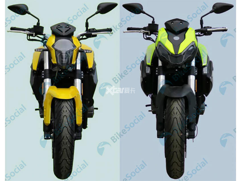 Dàn đầu khác biệt của Benelli TNT600 2020 (trái) và QJ SRK600 2020 (phải)