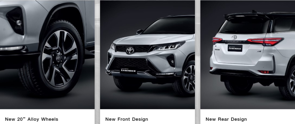Toyota Fortuner Legender 2020 còn có bộ vành hợp kim 20 inch phối 2 màu riêng biệt