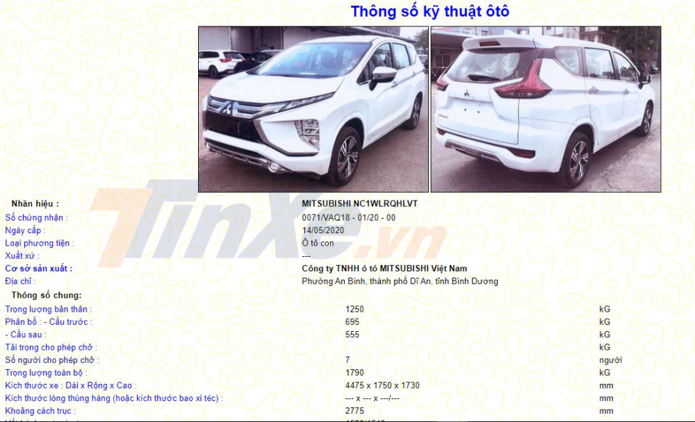 Mitsubishi Xpander 2020 đ&atilde; được lắp r&aacute;p v&agrave; mang đi đăng kiểm