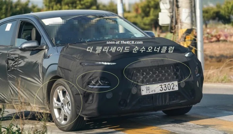 Hyundai Kona bản nâng cấp bị bắt gặp trên đường thử
