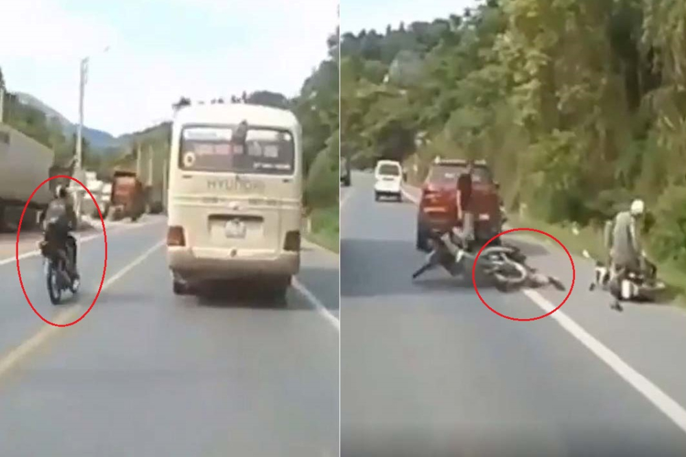 Nam thanh ni&ecirc;n vượt &ocirc; t&ocirc; kh&aacute;ch v&agrave; c&aacute;i kết