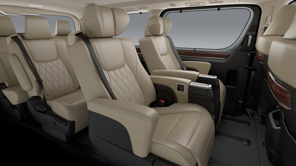 Tương tự như người anh Toyota Alphard, Toyota Granvia 2020 cũng được trang bị ghế thương gia ở hàng ghế thứ 2 Tương tự như người anh Toyota Alphard, Toyota Granvia 2020 cũng được trang bị ghế thương gia ở hàng ghế thứ 2