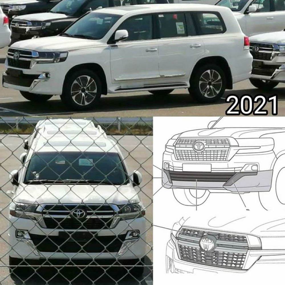 Toyota Land Cruiser 2021 sở hữu thiết kế ngoại thất thay đổi nhẹ so với trước