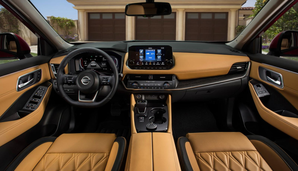 Nội thất bọc da màu nâu vàng của Nissan X-Trail 2021 bản cao cấp nhất Nội thất bọc da màu nâu vàng của Nissan X-Trail 2021 bản cao cấp nhất