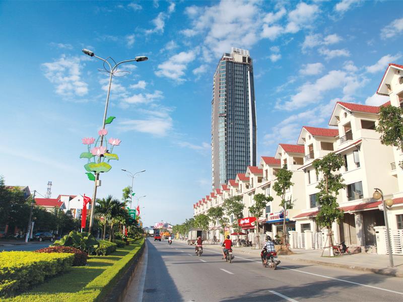 Một tuyến đường trung tâm thành phố Hà Tĩnh