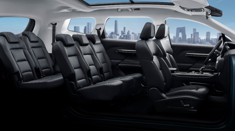 Bố cục 7 ghế ngồi trong Geely Haoyue