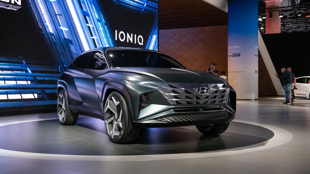 Thiết kế ngoại thất của Hyundai Tucson 2021 được cho l&agrave; lấy cảm hứng từ Vision T Concept