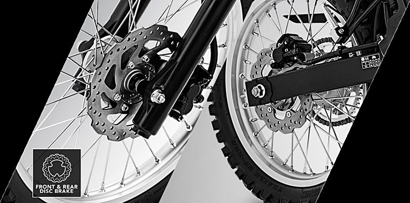 Yamaha WR155 2020 được trang bị phanh đĩa trước sau