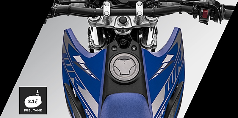 Dung tích bình xăng 8,1 lít trên Yamaha WR155