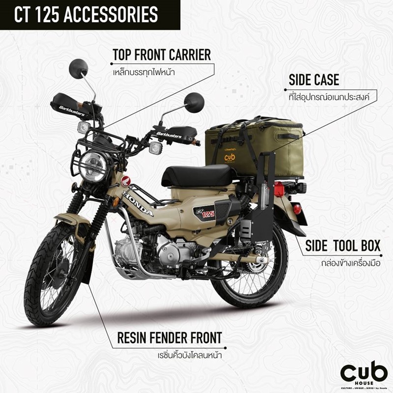 Bộ phụ kiện tuyệt vời d&agrave;nh ri&ecirc;ng cho Honda CT125 của CUB House