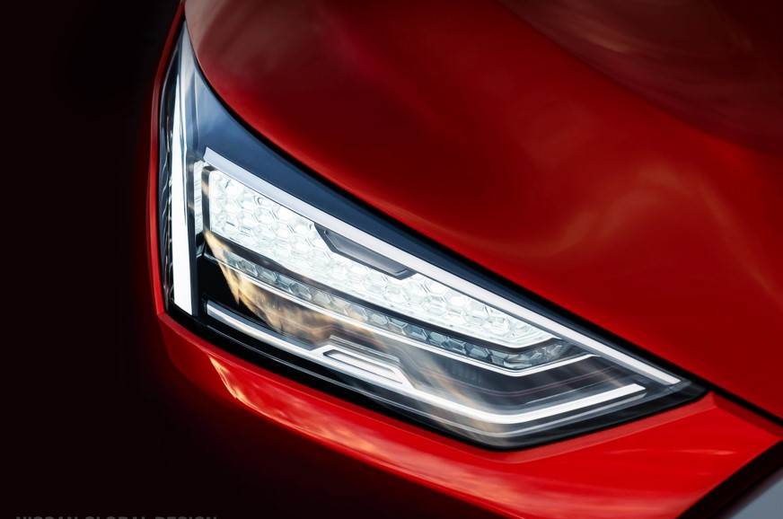 Cụm đèn pha của Nissan Magnite có thiết kế khá giống mẫu SUV cỡ B Kicks Cụm đèn pha của Nissan Magnite có thiết kế khá giống mẫu SUV cỡ B Kicks