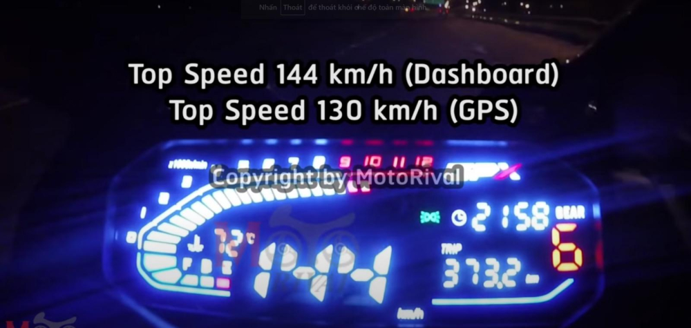 GPX GR200R 2020 đạt con số maxspeed là 144km/h trên đồng hồ đo GPX GR200R 2020 đạt con số maxspeed là 144km/h trên đồng hồ đo