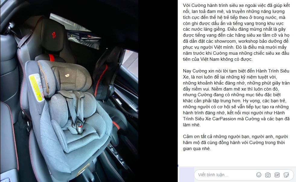 Cường Cường Đô-la chia sẻ tạm biệt hành trình Car Passion