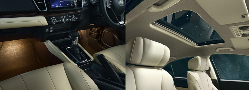 Mẫu sedan cỡ B này còn có cửa sổ trời chỉnh điện