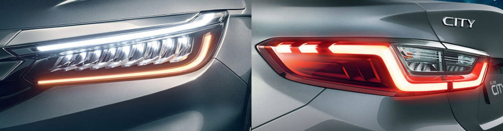 Đèn pha và đèn hậu LED của Honda City bản cao cấp nhất