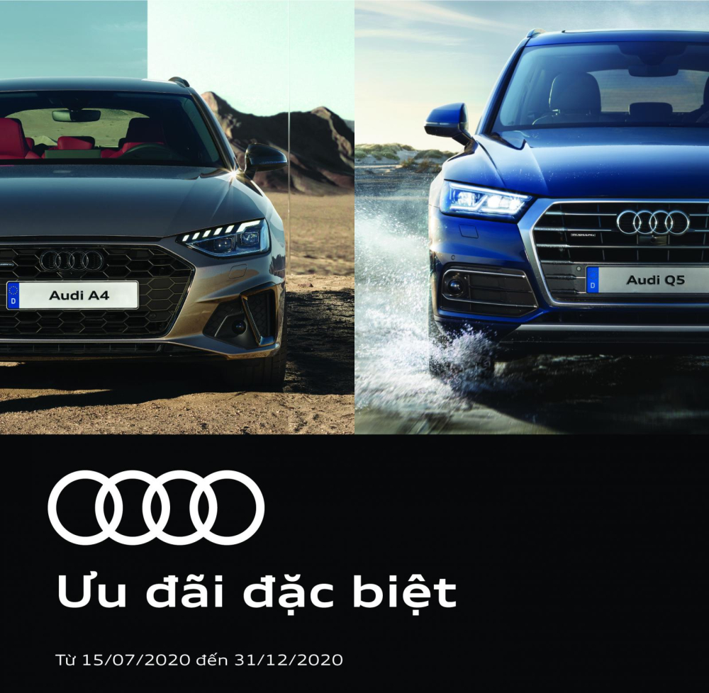 Audi A4 và Audi Q5 được hỗ trợ 50% lệ phí trước bạ cho khách hàng mua xe từ nay đến 31/12/2020.