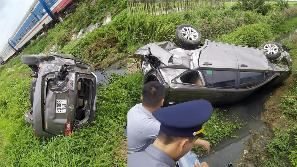 Ảnh hiện trường vụ tai nạn đường sắt sáng 20/7 tại Hải Dương
