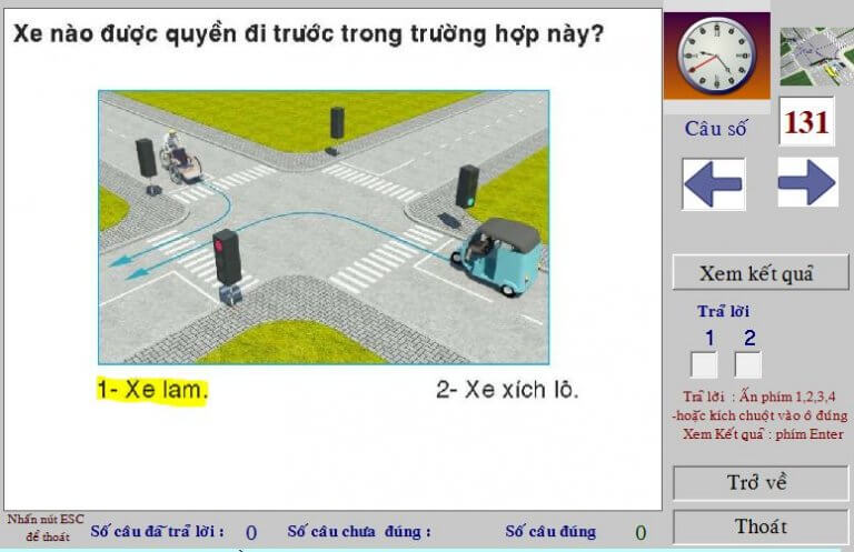 Mẹo thi bằng lái xe A1 tứ hướng