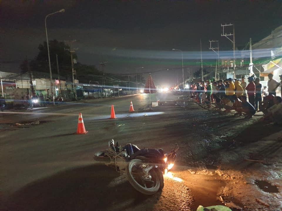 Hiện trường vụ tai nạn tại B&igrave;nh Dương v&agrave;o đ&ecirc;m qua