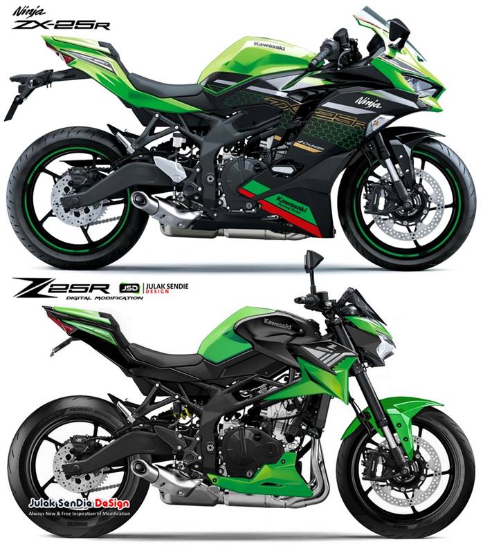 Hình ảnh dự đoán Naked bike 4 xy-lanh Kawasaki Z25R