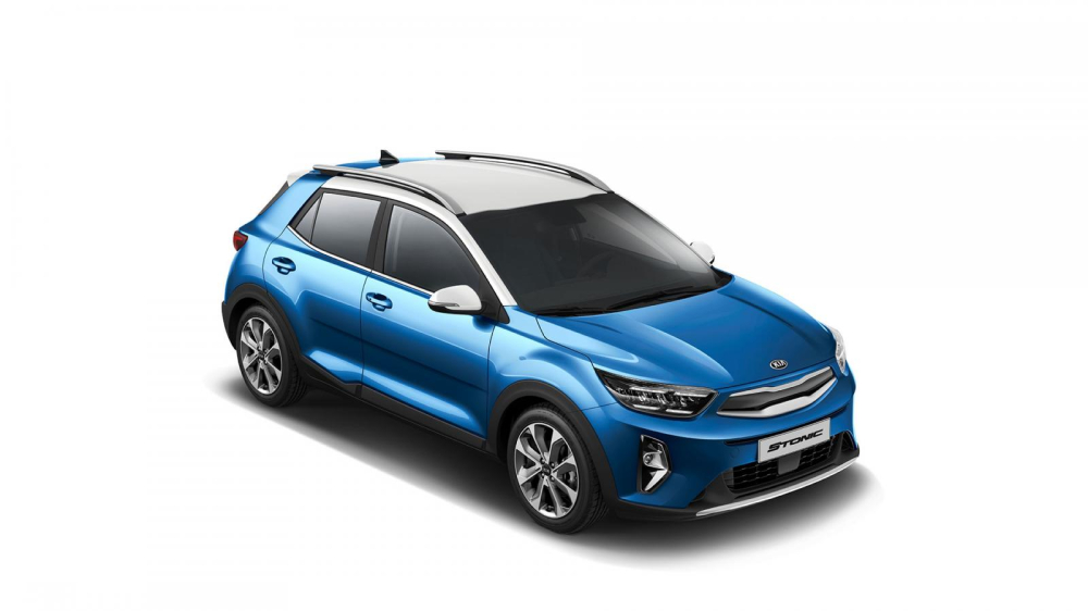 Kia Stonic 2021 màu xanh Azure Blue với nóc bạc Kia Stonic 2021 màu xanh Azure Blue với nóc bạc