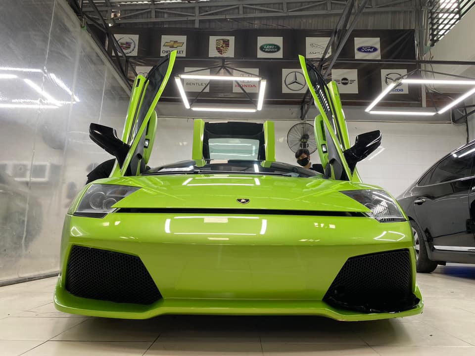 Hiện siêu xe Lamborghini Murcielago LP640 này đã vào Nam và quay trở lại màu xanh cốm