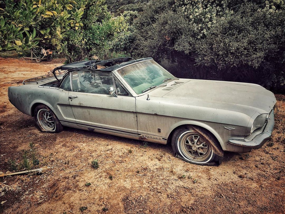 Chiếc Ford Mustang này đã bị hư hỏng nặng Chiếc Ford Mustang này đã bị hư hỏng nặng
